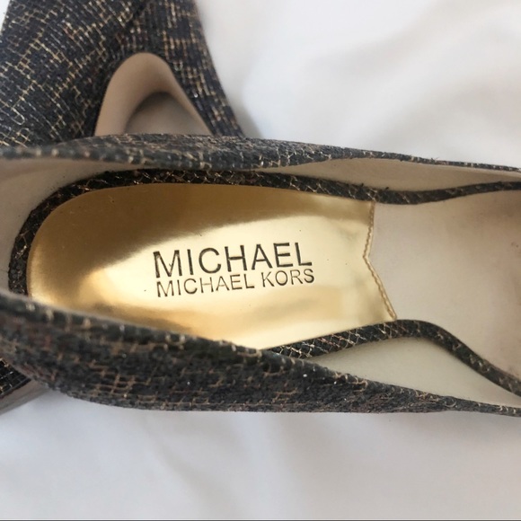 MICHAEL KORS Sequin Peep Toe Heels FREE SHIPPING! - Picture 4 of 11
